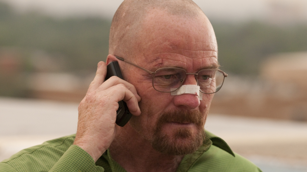 Walter White talking on the phone