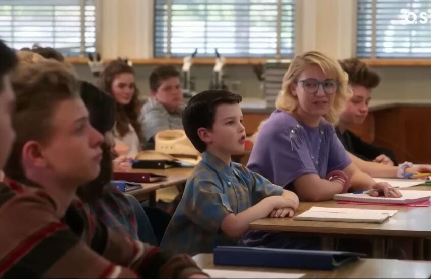 A still from an episode of young Sheldon